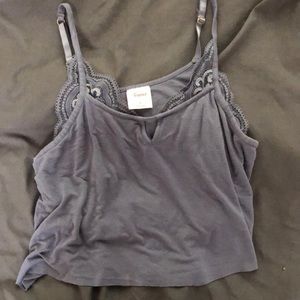 🧚🏼‍♂️blue/grey cropped tank top